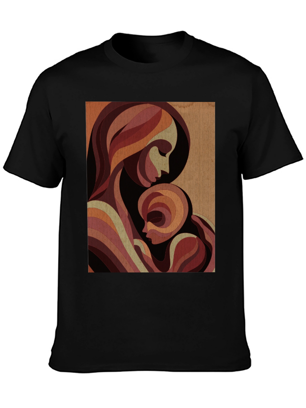 Mother & Child Graphic Tee - Black