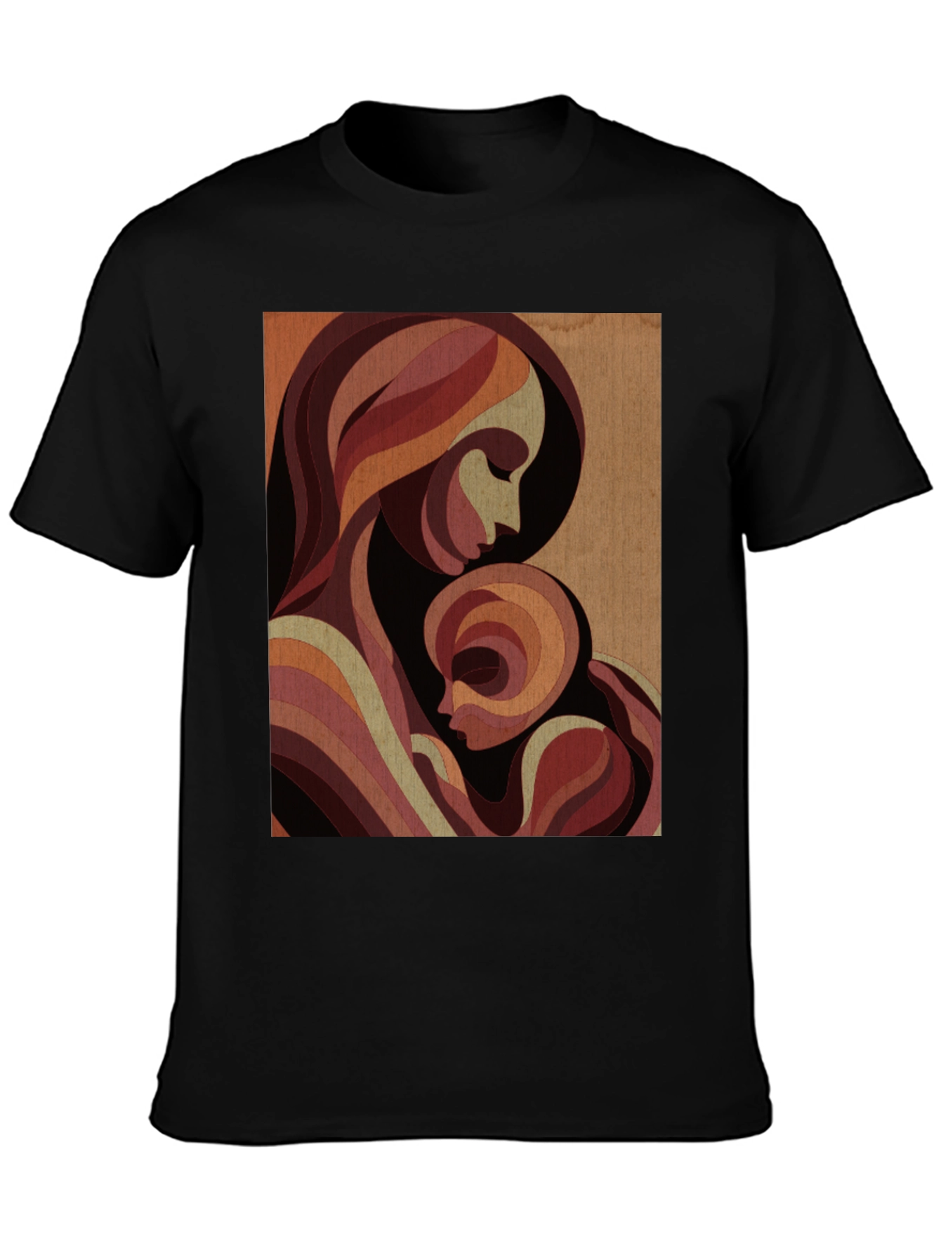 Mother & Child Graphic Tee - Black