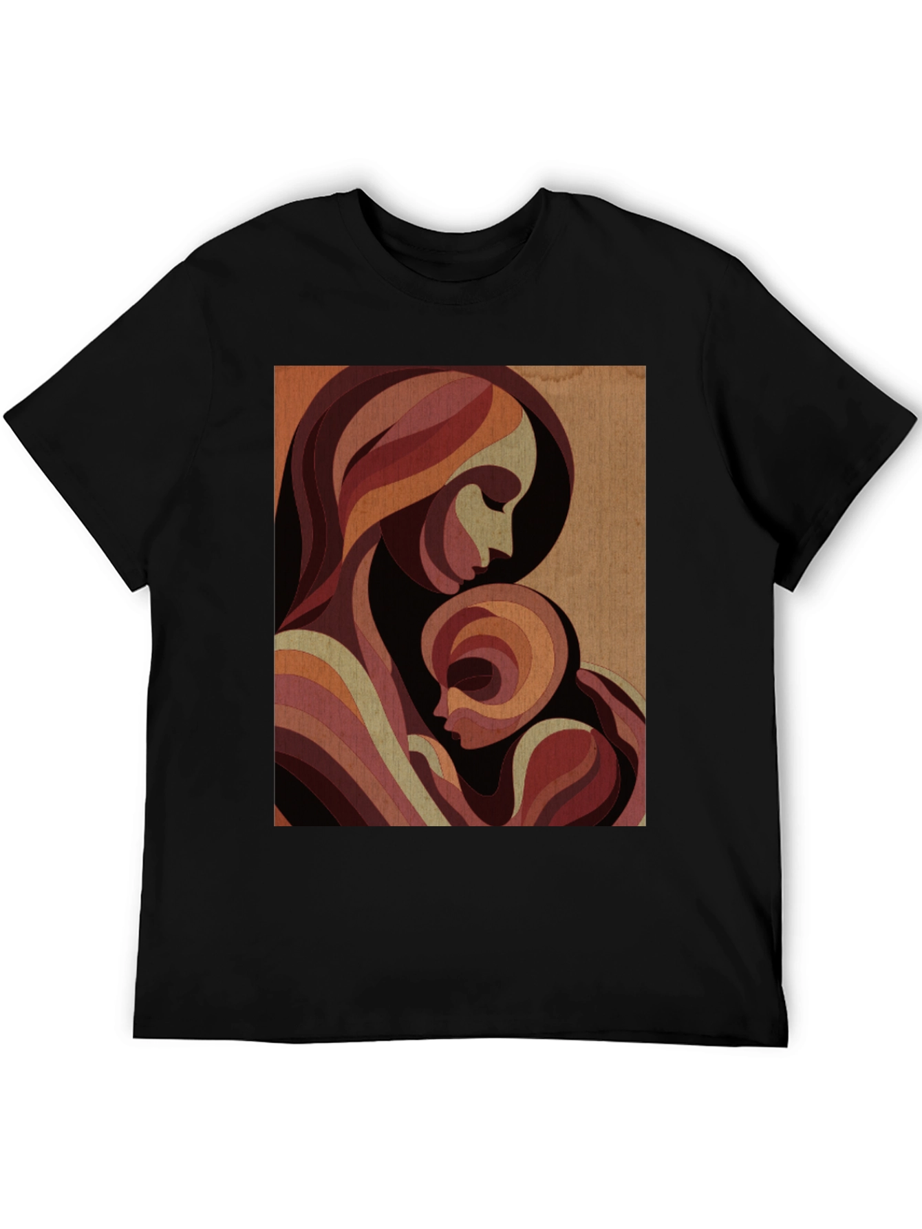 Mother & Child Graphic Tee - Black