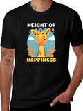 Height of Happiness Giraffe Graphic T-Shirt