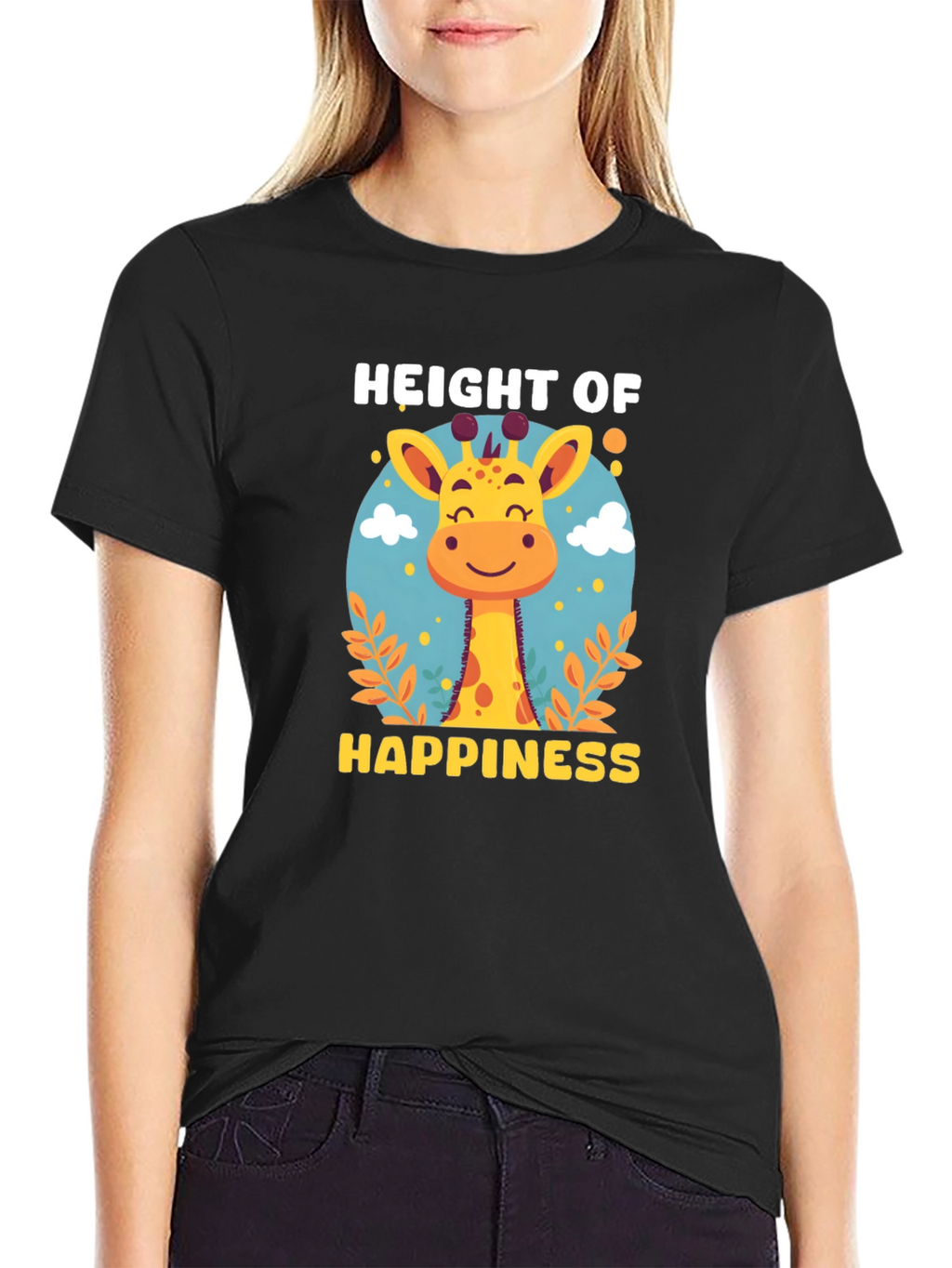 Height of Happiness Giraffe Graphic T-Shirt