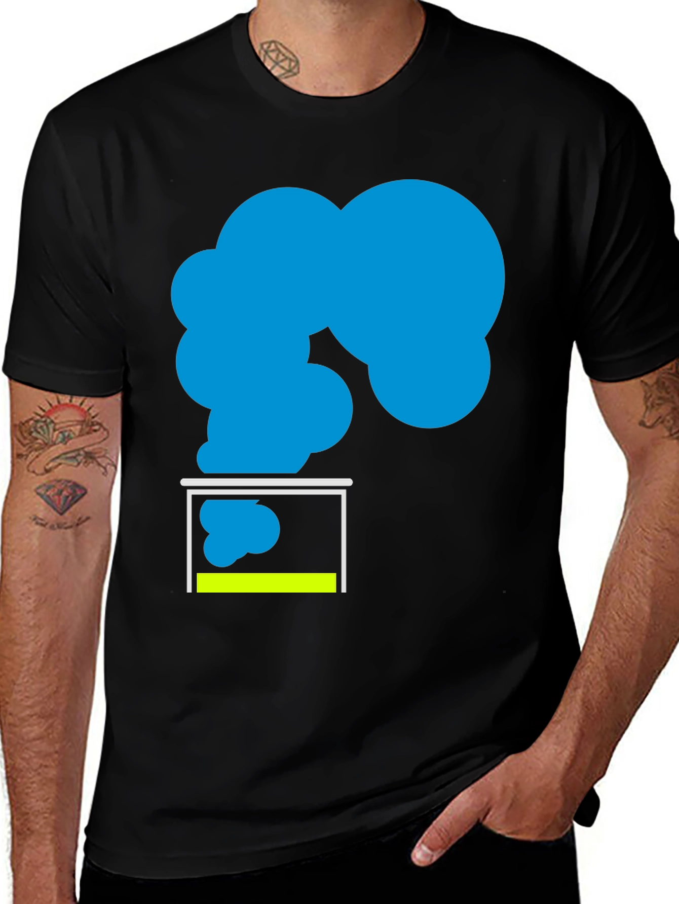 Abstract Cloud in Box Graphic Tee
