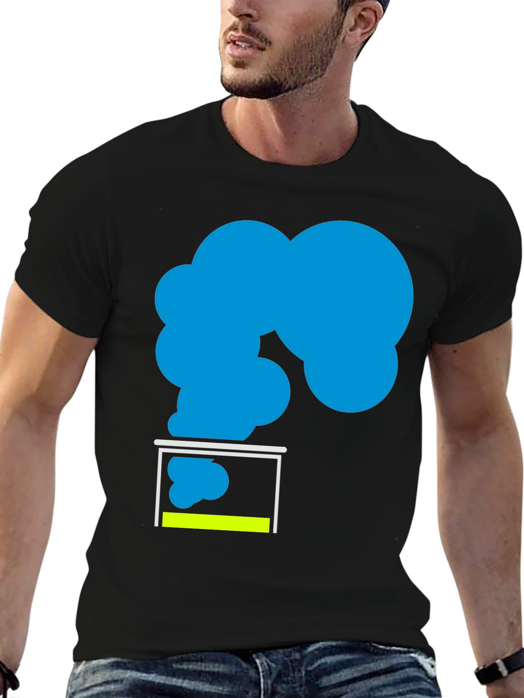 Abstract Cloud in Box Graphic Tee