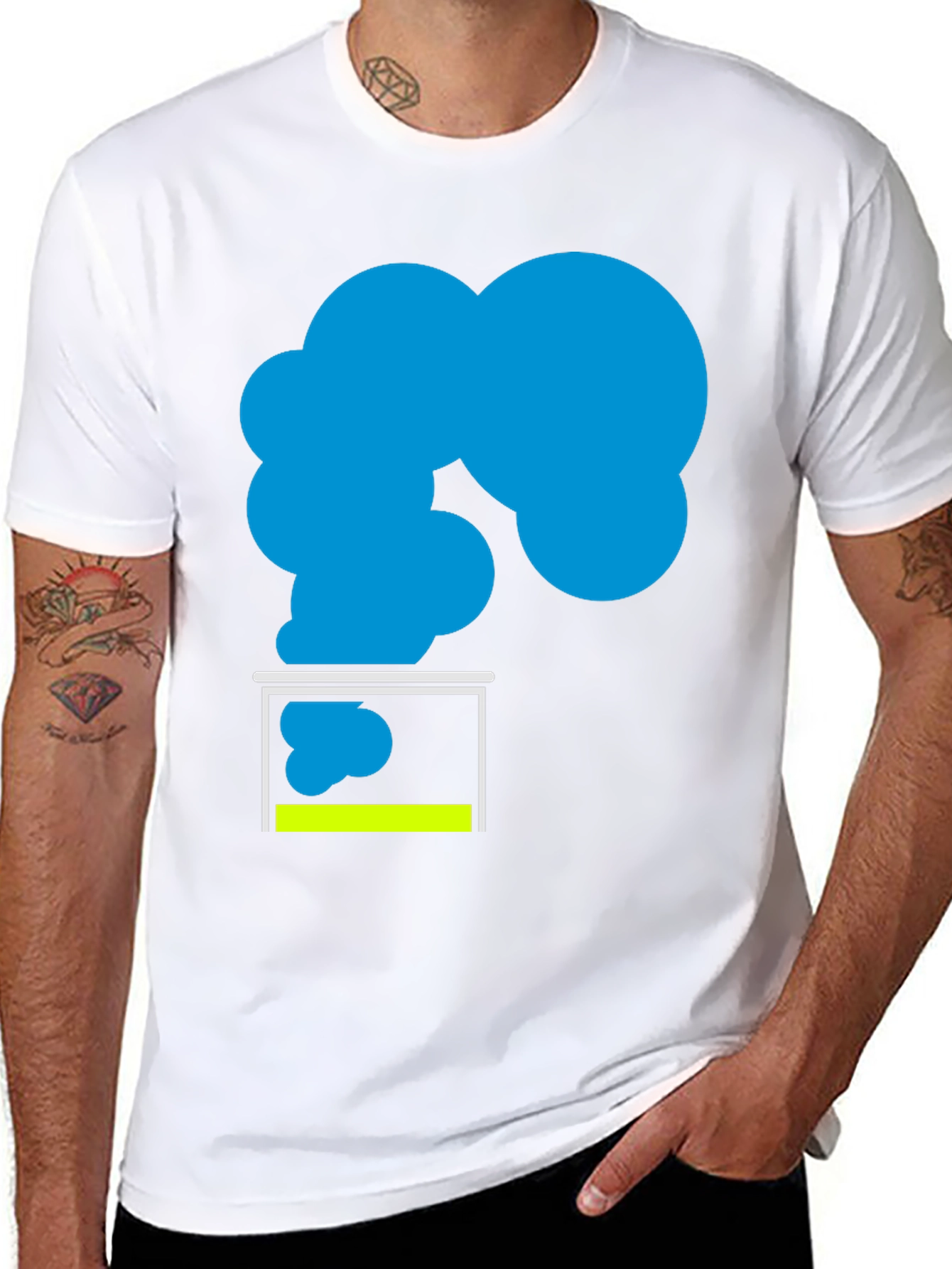 Abstract Cloud in Box Graphic Tee