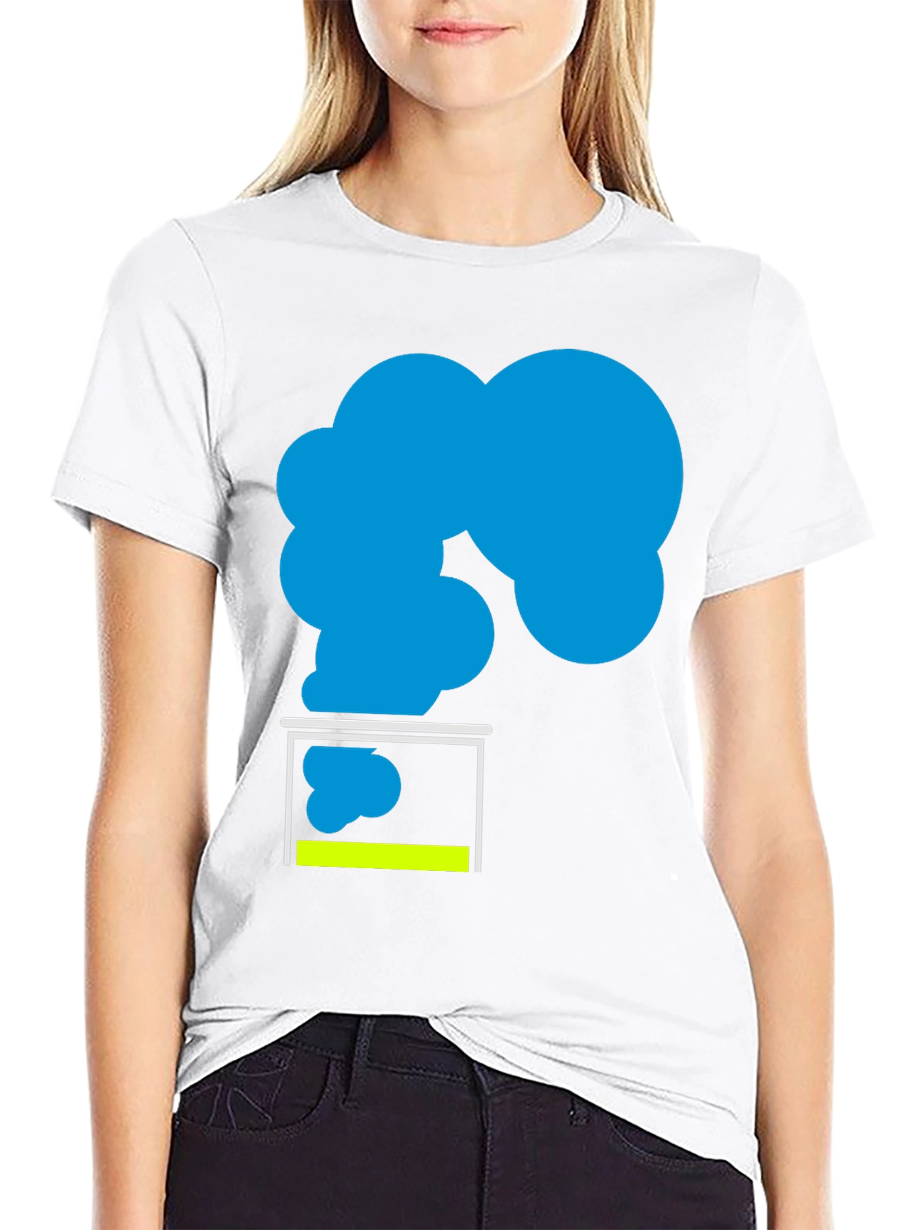 Abstract Cloud in Box Graphic Tee