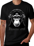 DJ Monkey T-Shirt - Black Graphic Tee