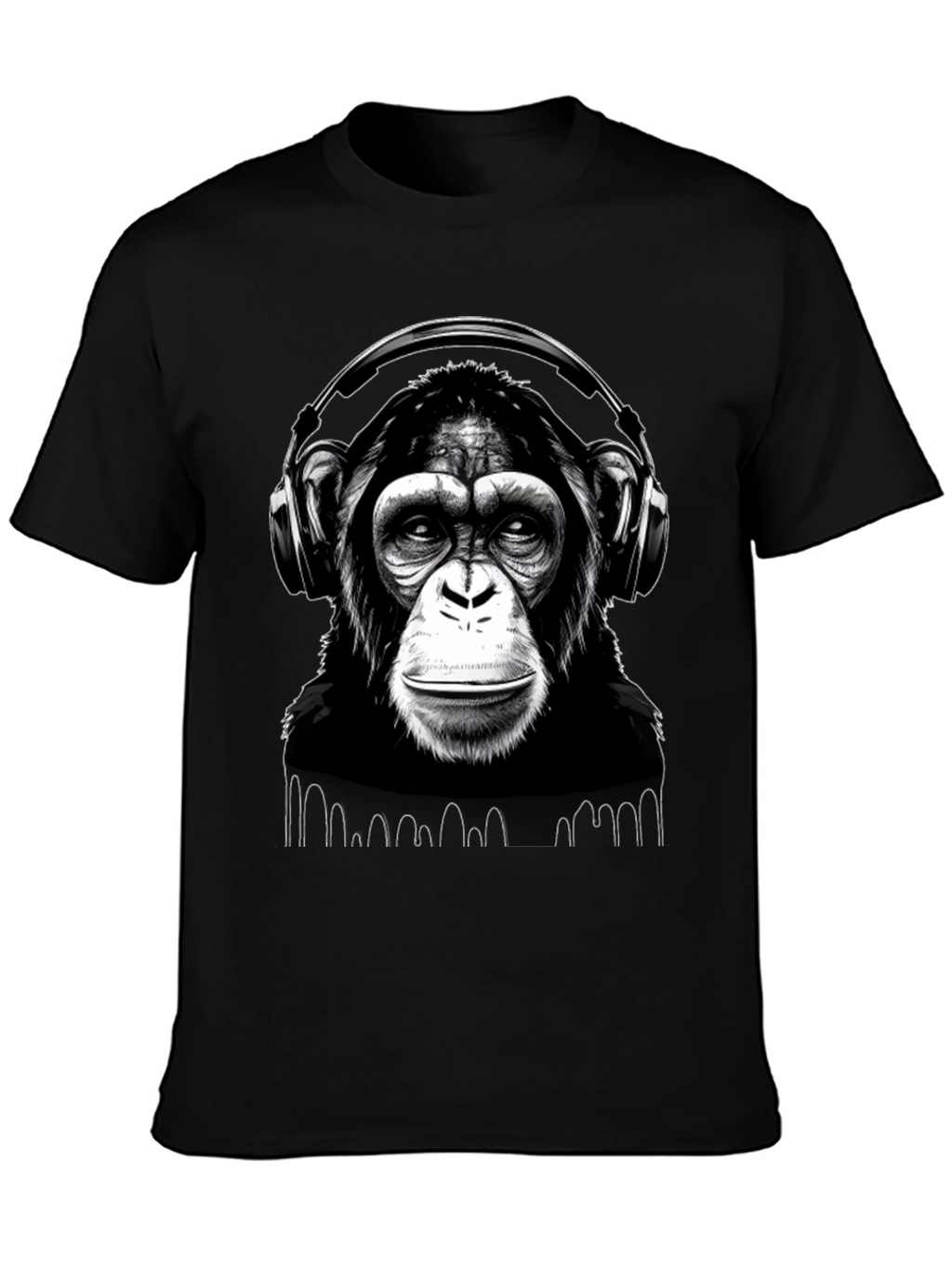 DJ Monkey T-Shirt - Black Graphic Tee