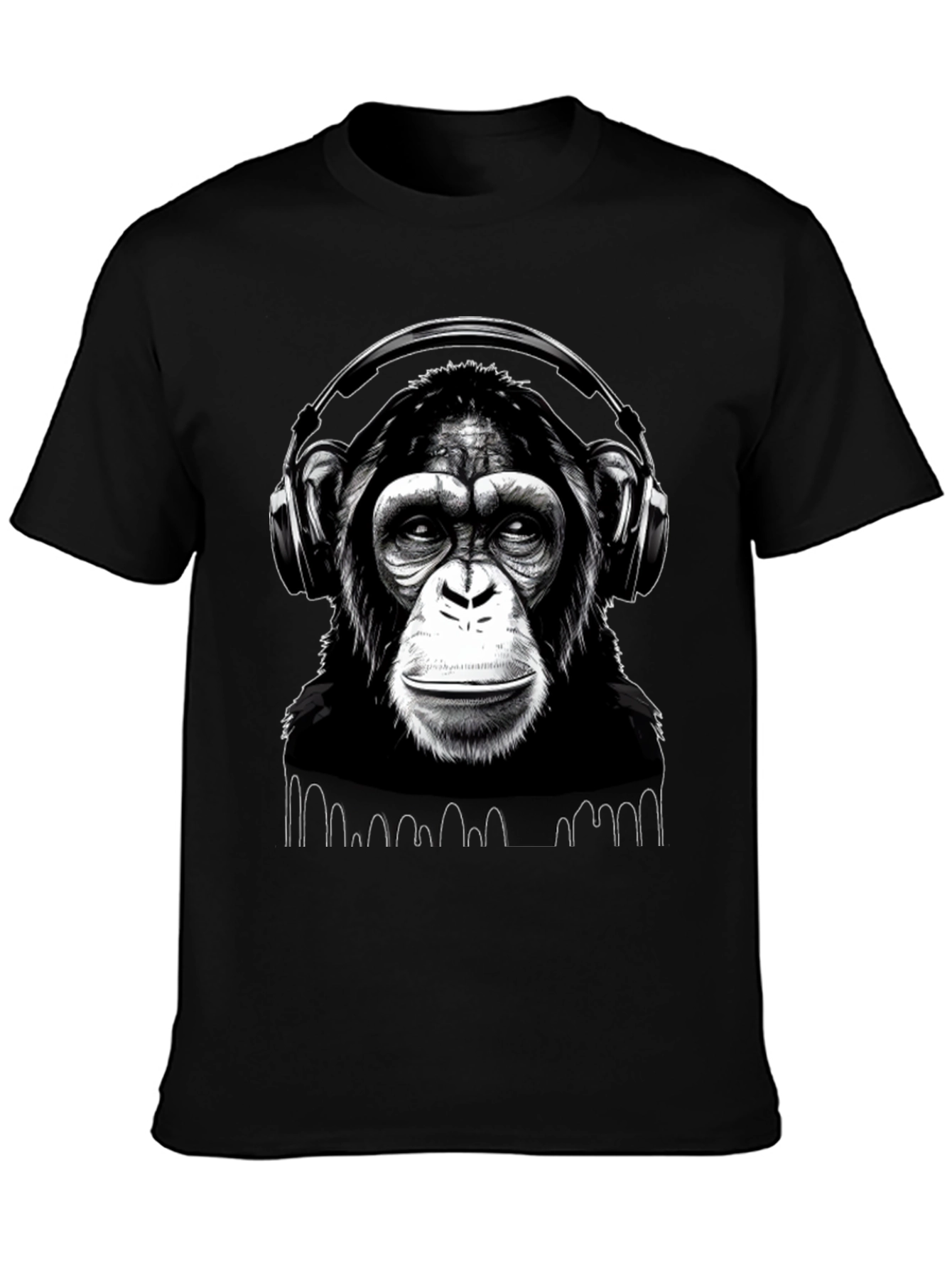 DJ Monkey T-Shirt - Black Graphic Tee