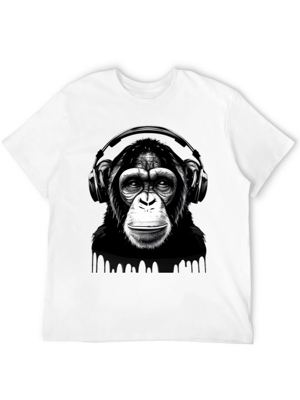 DJ Monkey T-Shirt - Black Graphic Tee