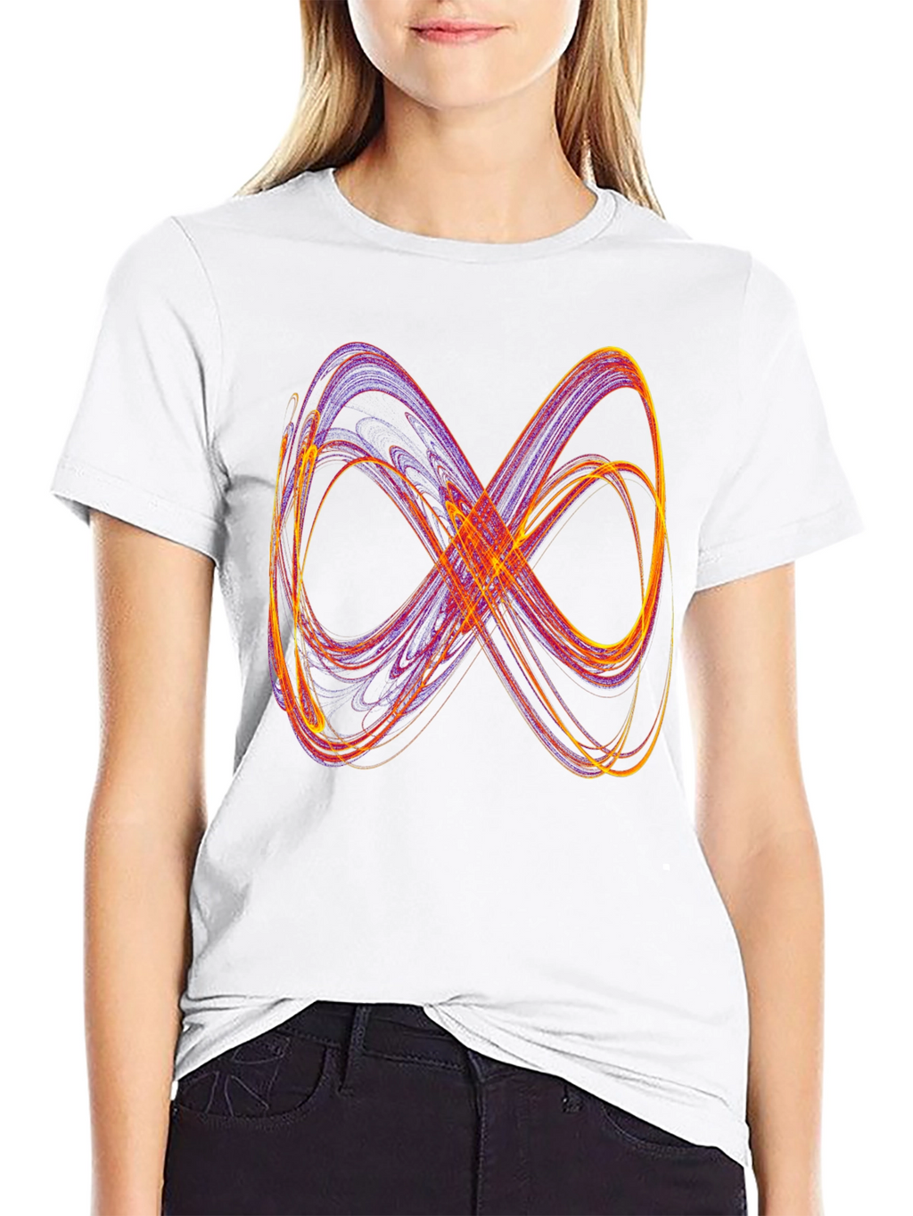 Infinity Symbol Graphic Tee - Soft Black T-Shirt