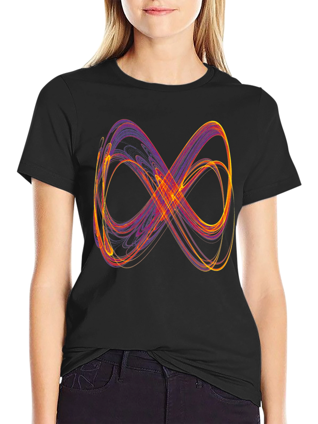 Infinity Symbol Graphic Tee - Soft Black T-Shirt