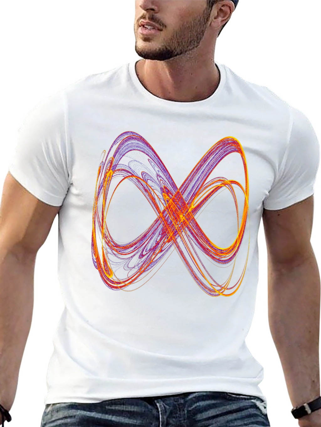 Infinity Symbol Graphic Tee - Soft Black T-Shirt