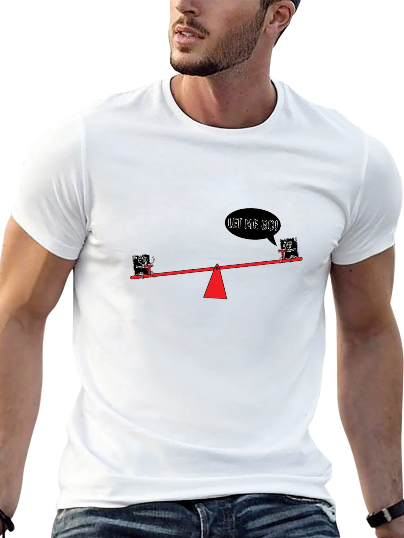 Funny See-Saw T-Shirt - Let Me Go!