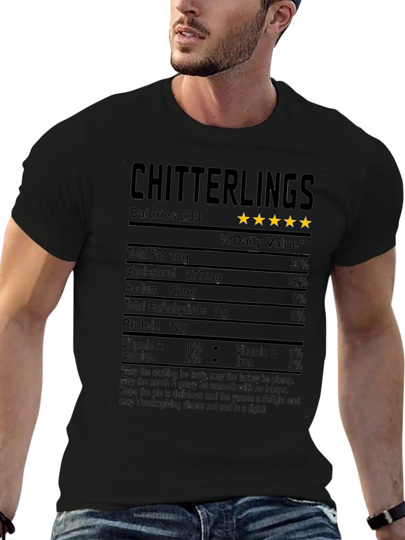 Chitterlings Thanksgiving Nutrition Facts T-Shirt