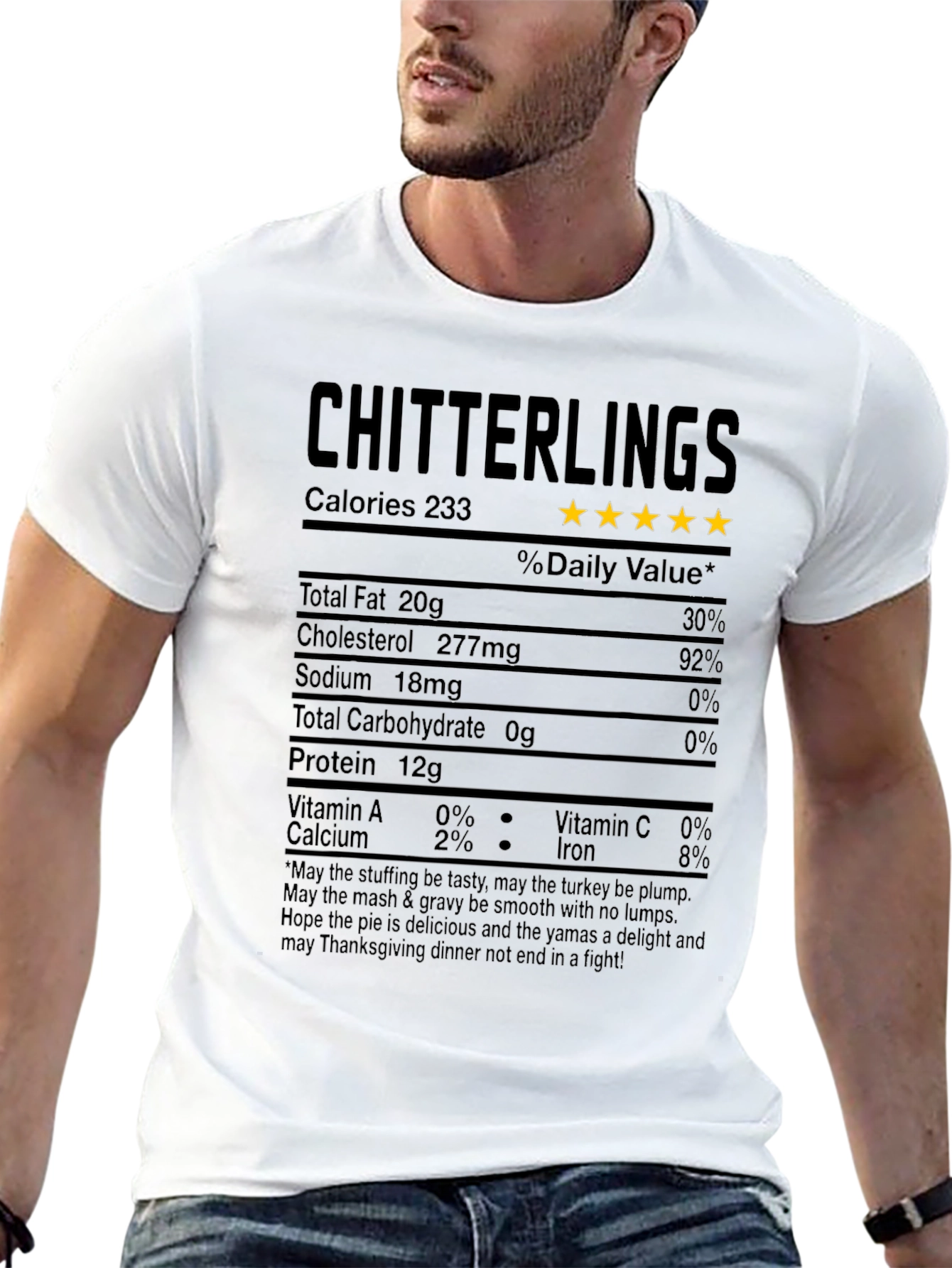 Chitterlings Thanksgiving Nutrition Facts T-Shirt