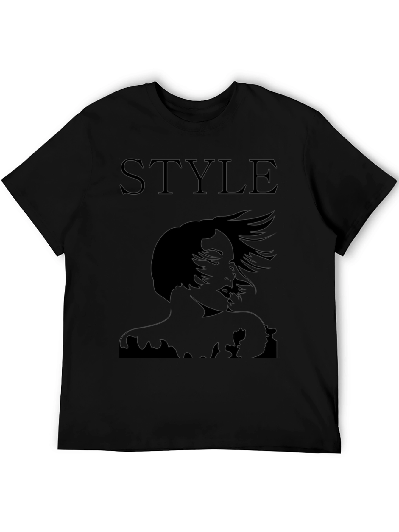 Stylish Black T-Shirt with Silhouette Design