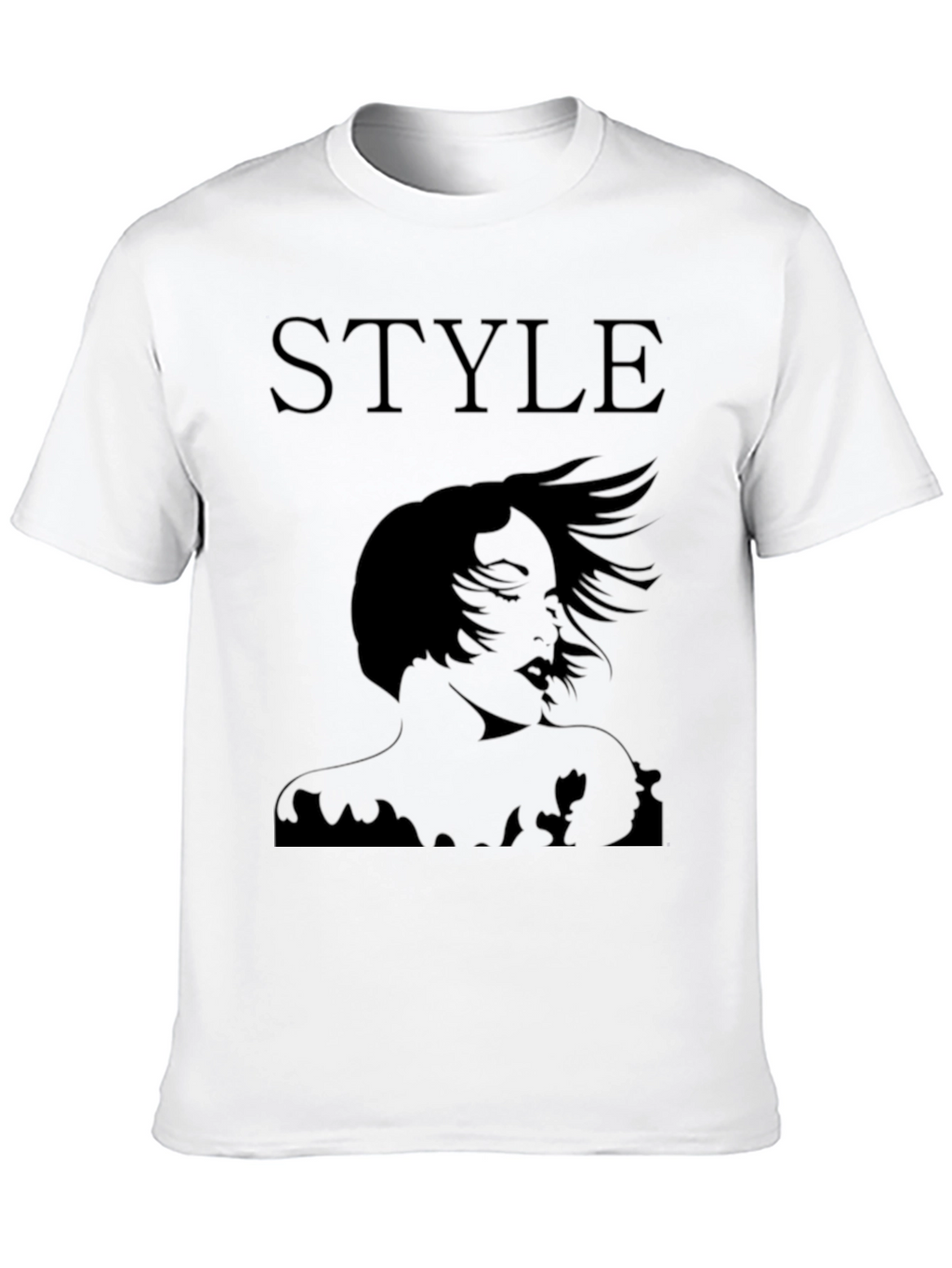 Stylish Black T-Shirt with Silhouette Design