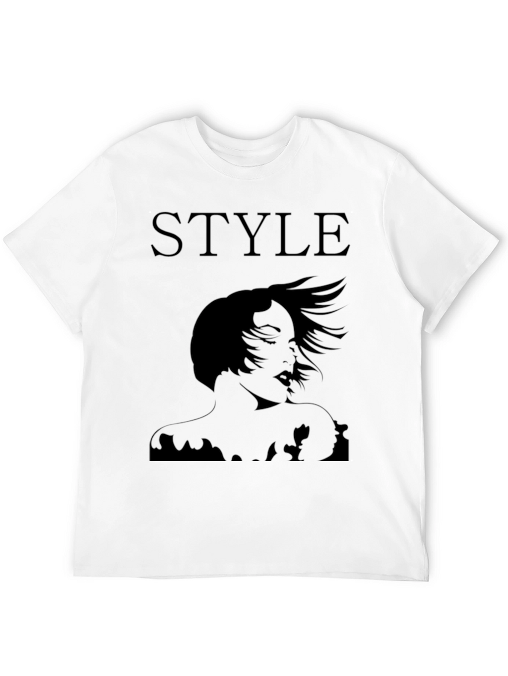 Stylish Black T-Shirt with Silhouette Design