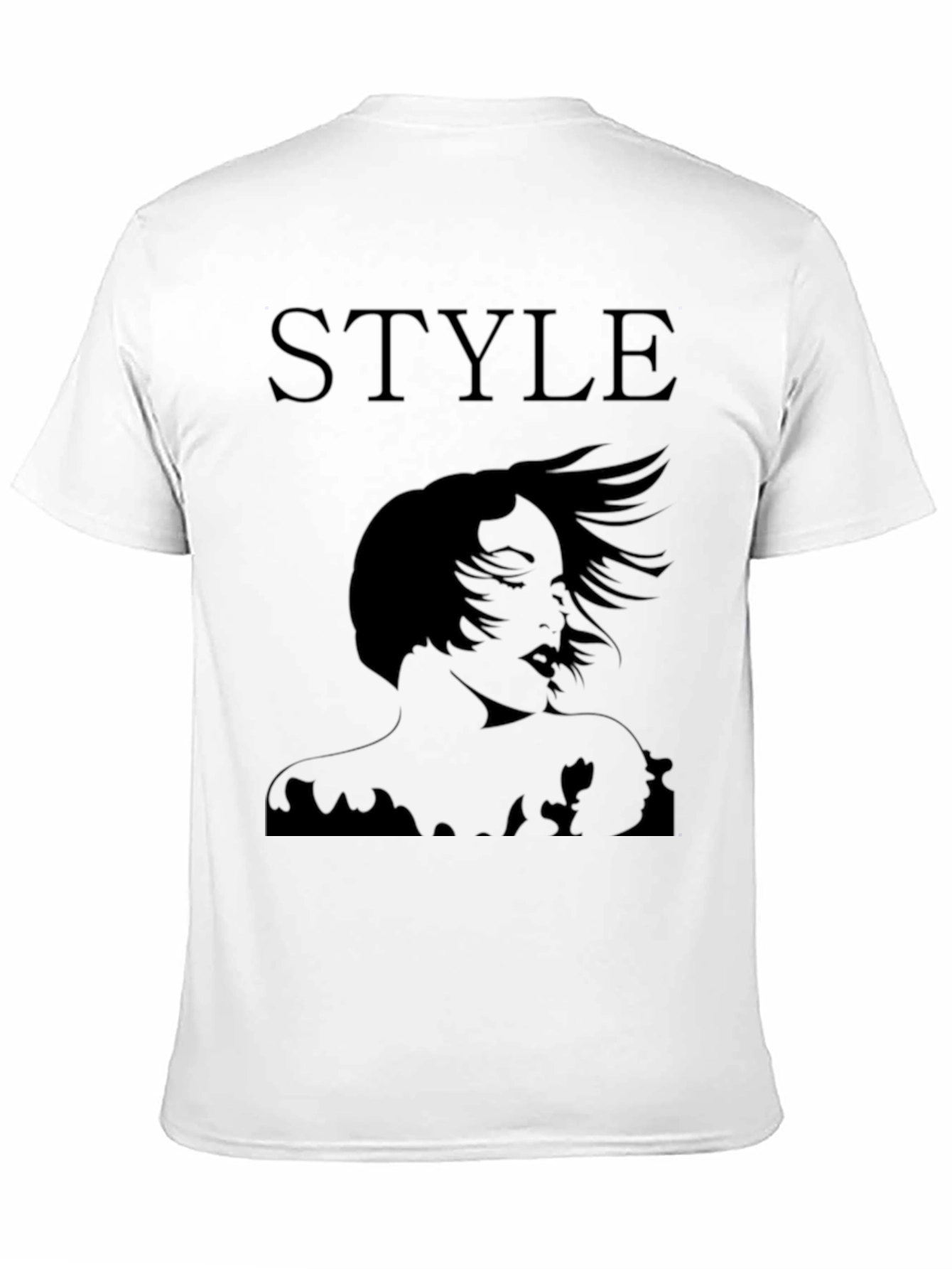 Stylish Black T-Shirt with Silhouette Design