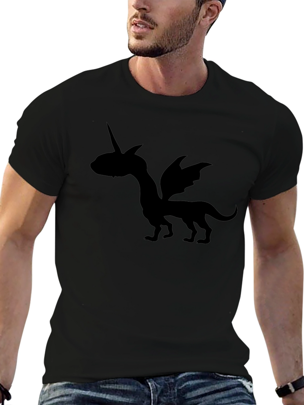 Dragon Unicorn Black T-Shirt