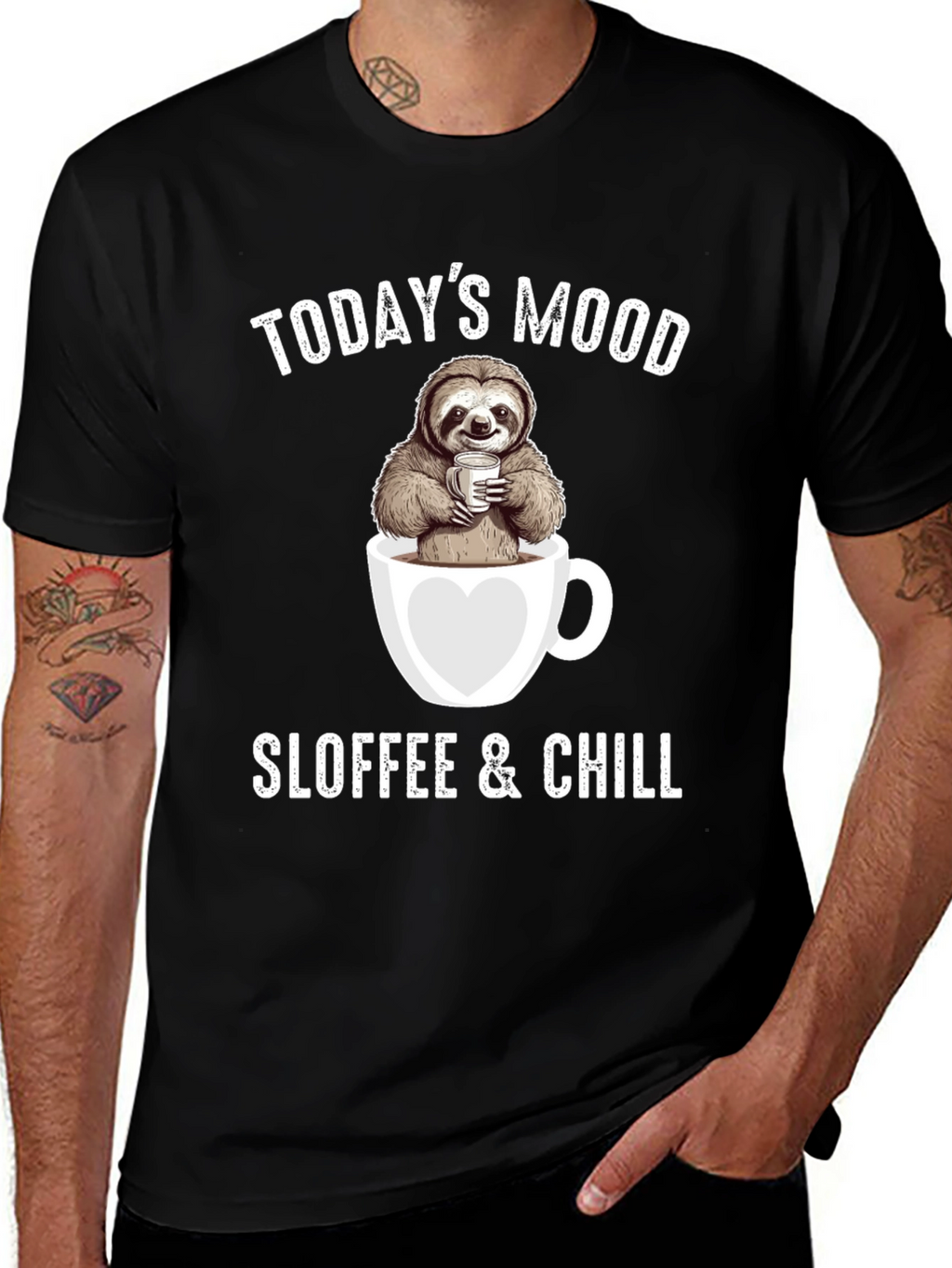 Sloffee & Chill Sloth Coffee Lover T-Shirt