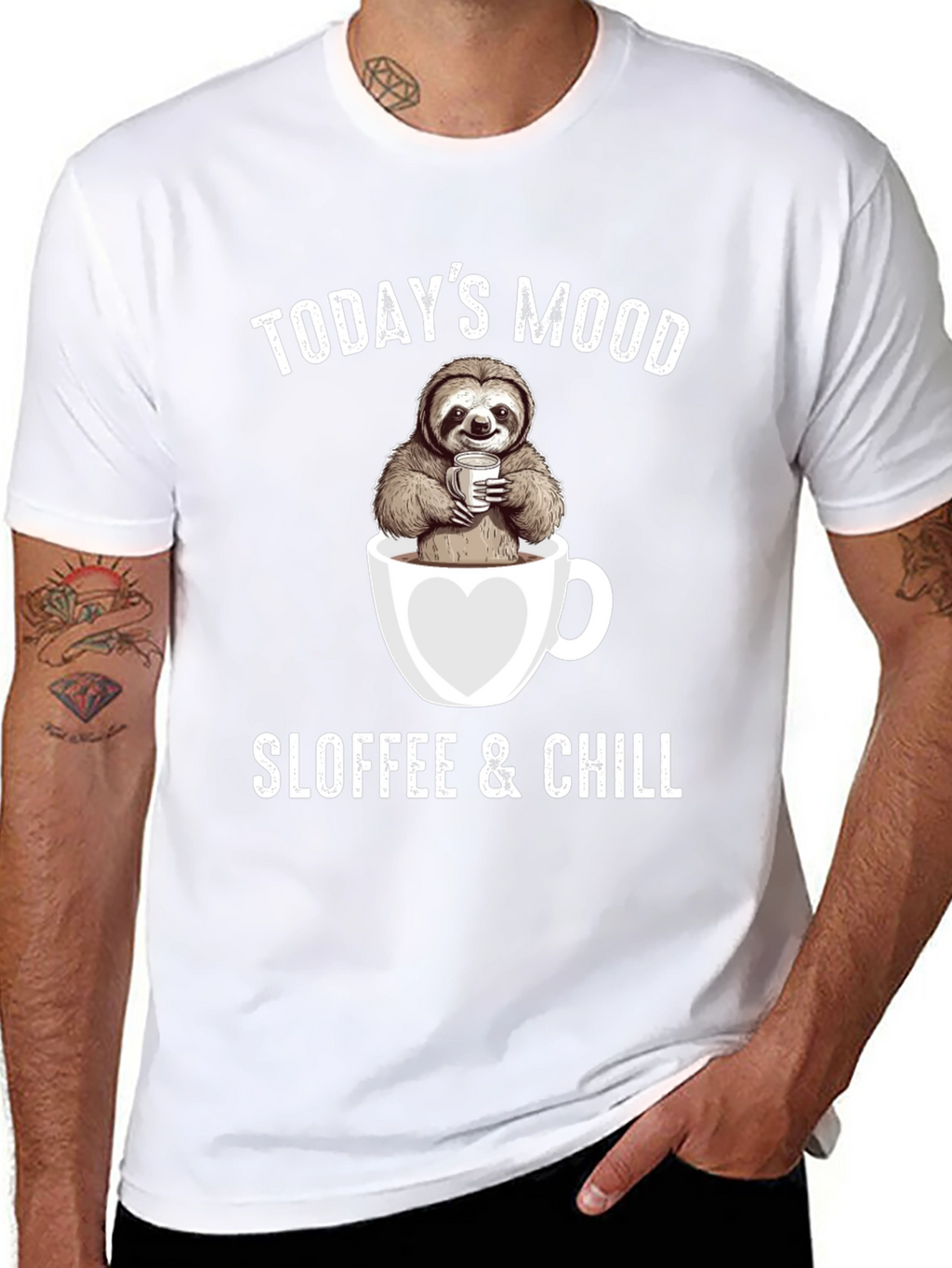 Sloffee & Chill Sloth Coffee Lover T-Shirt