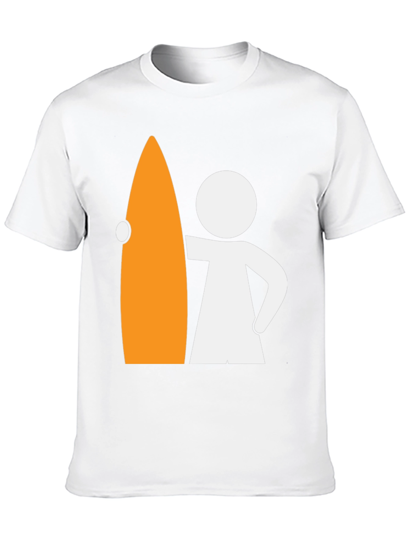 Surfer Dude Graphic Tee - Black Cotton T-Shirt