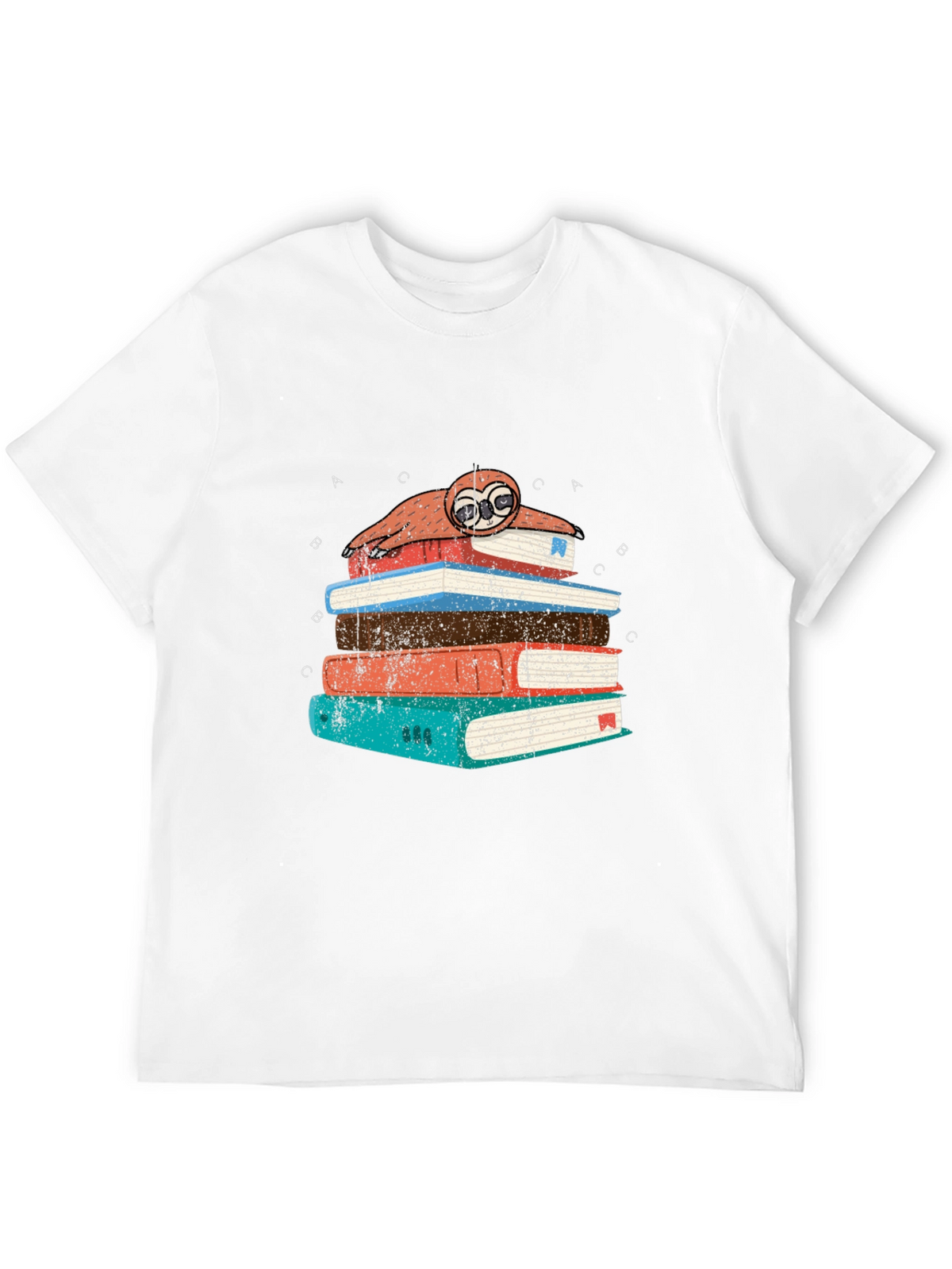 Sloth on Books T-Shirt - Readers Delight