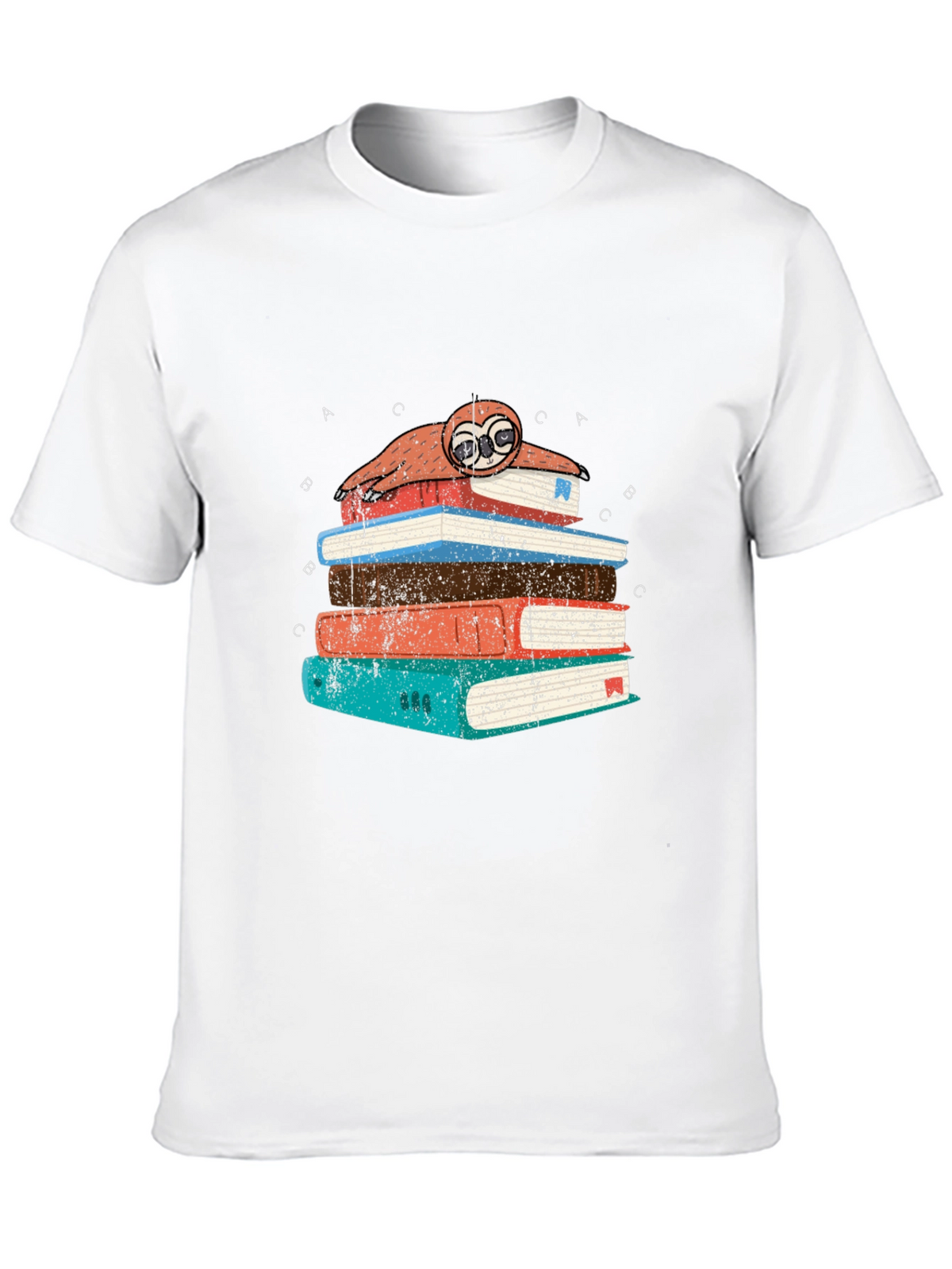 Sloth on Books T-Shirt - Readers Delight