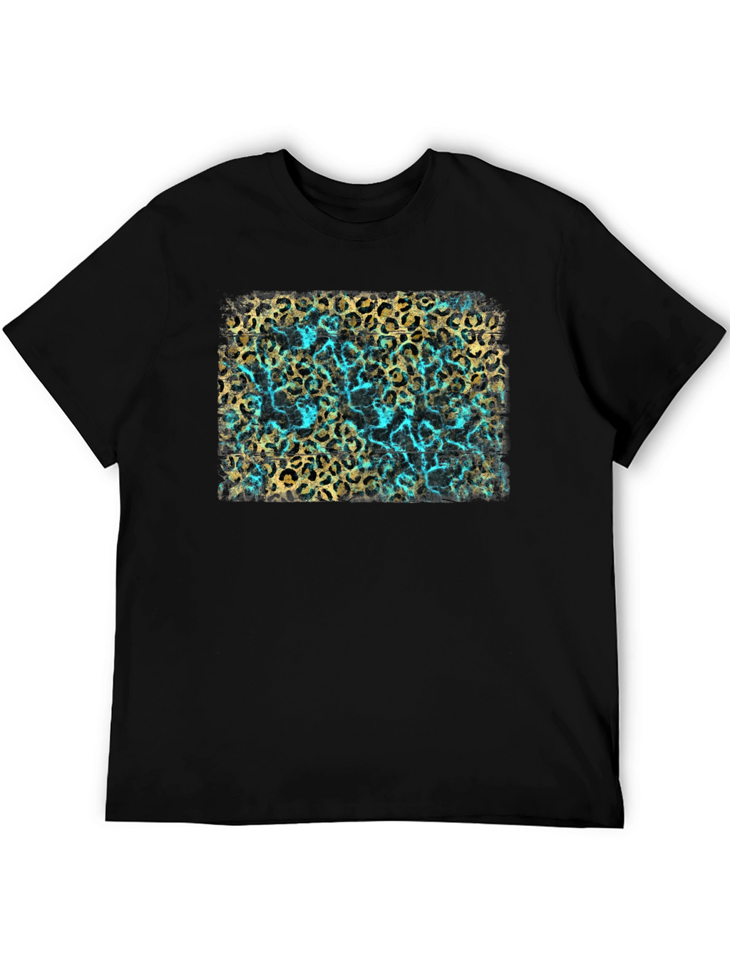 Leopard Print & Turquoise Graphic Tee
