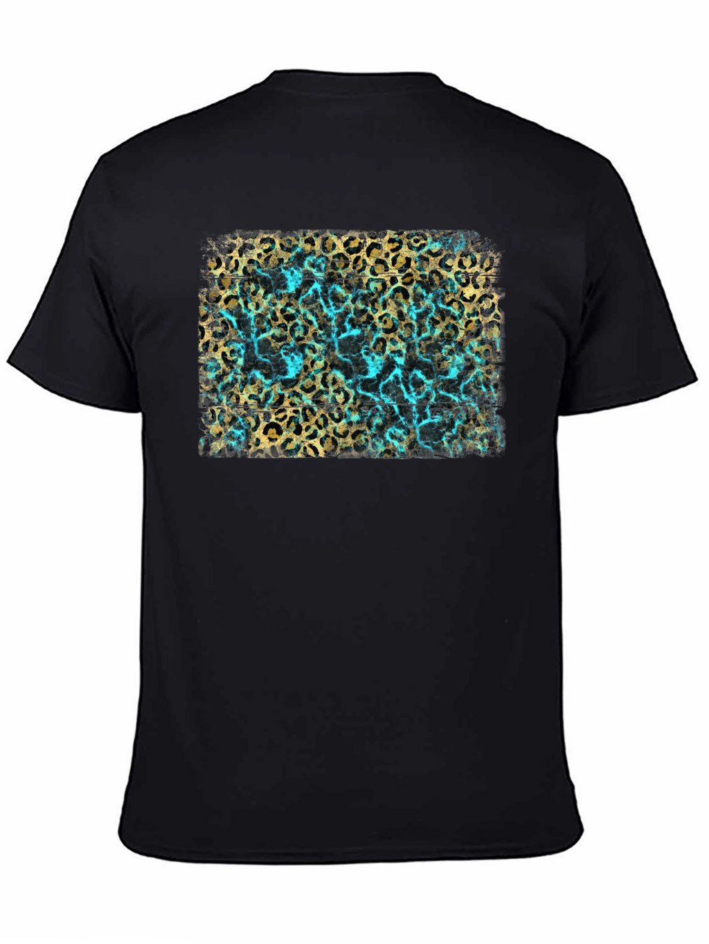 Leopard Print & Turquoise Graphic Tee