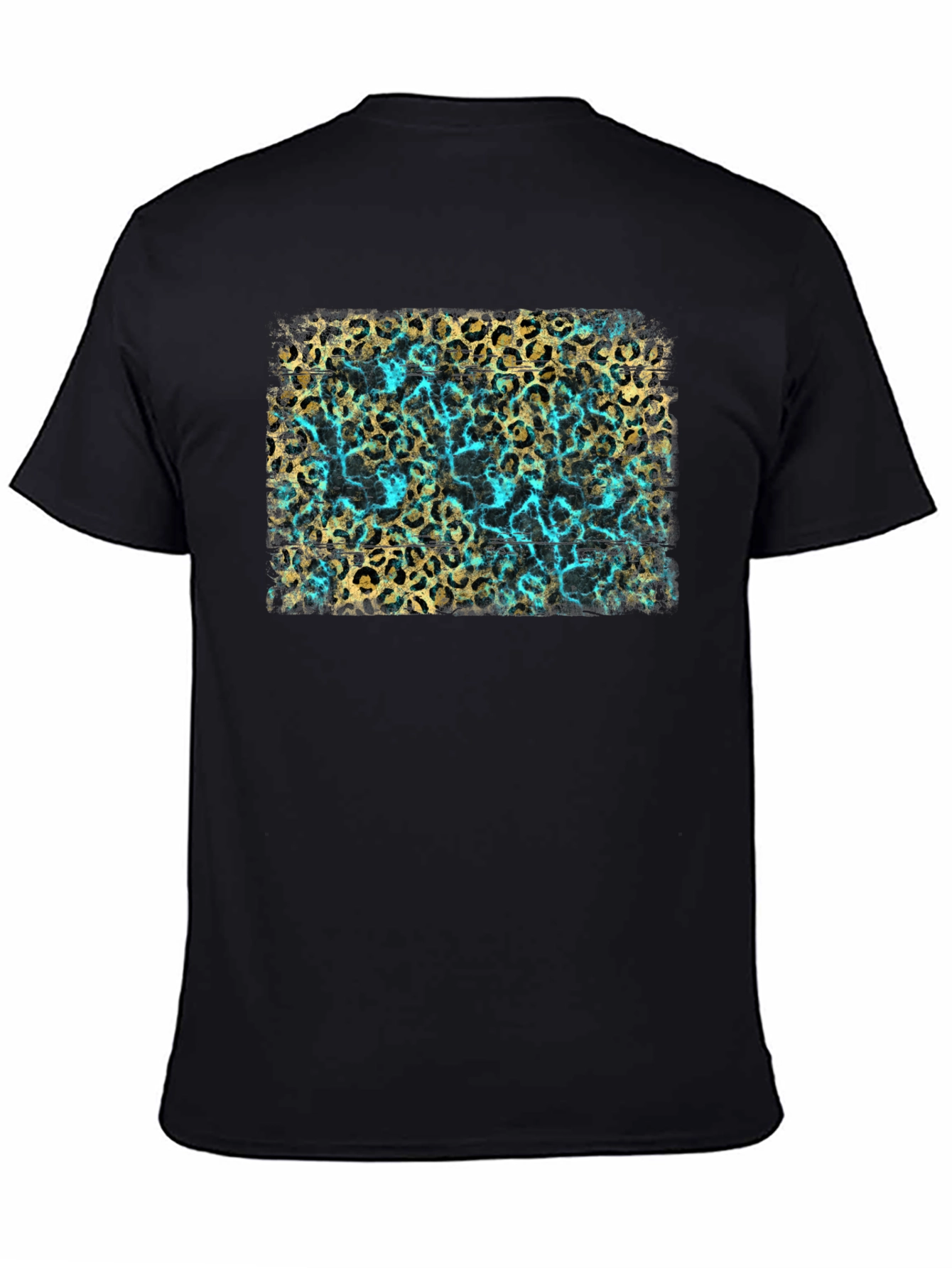 Leopard Print & Turquoise Graphic Tee