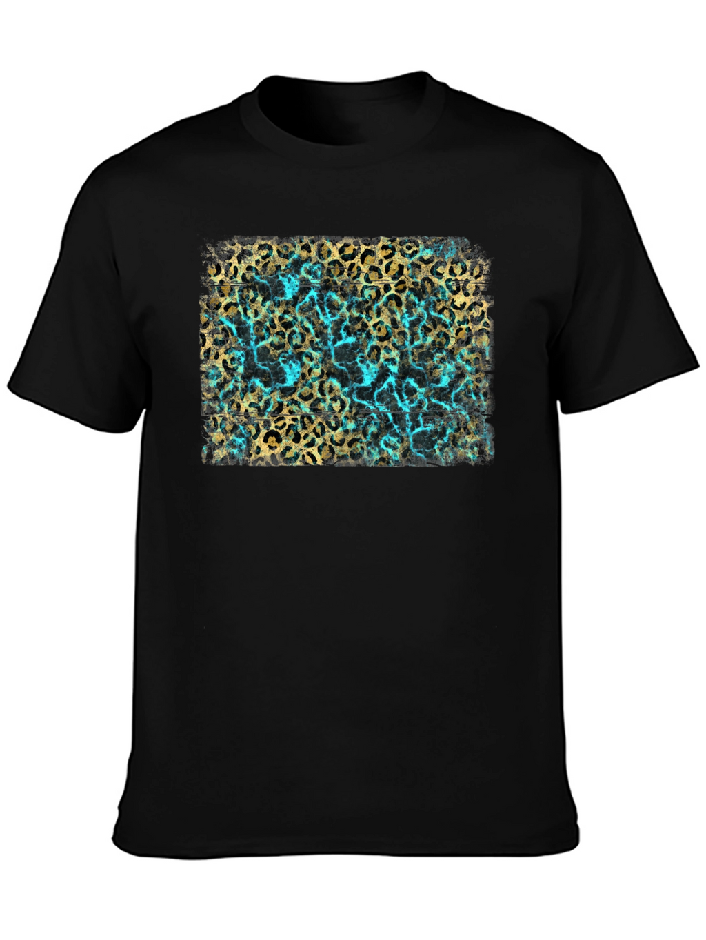 Leopard Print & Turquoise Graphic Tee