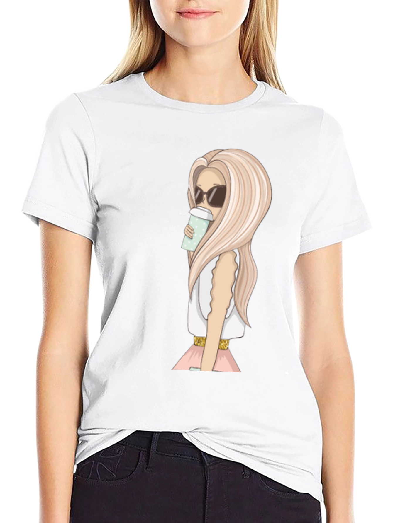 Stylish Woman Graphic Print T-Shirt
