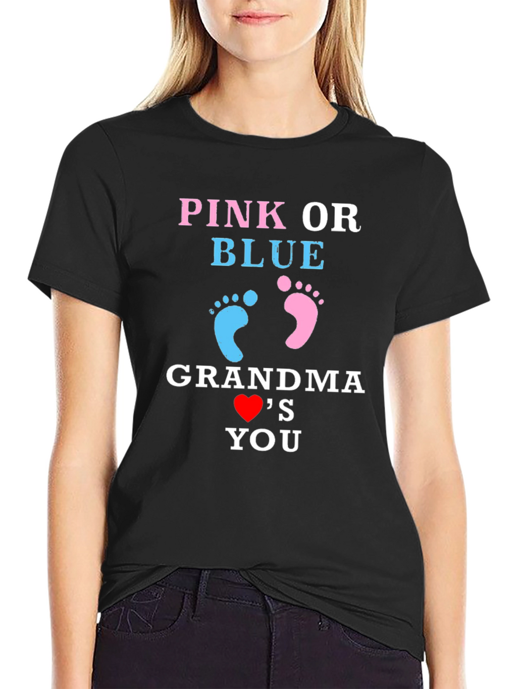 Pink or Blue Grandma Loves You T-Shirt