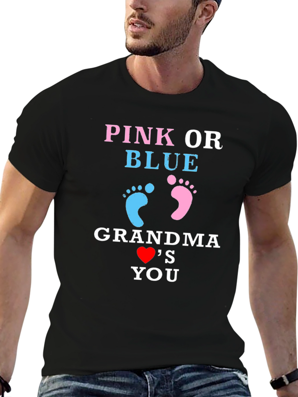 Pink or Blue Grandma Loves You T-Shirt