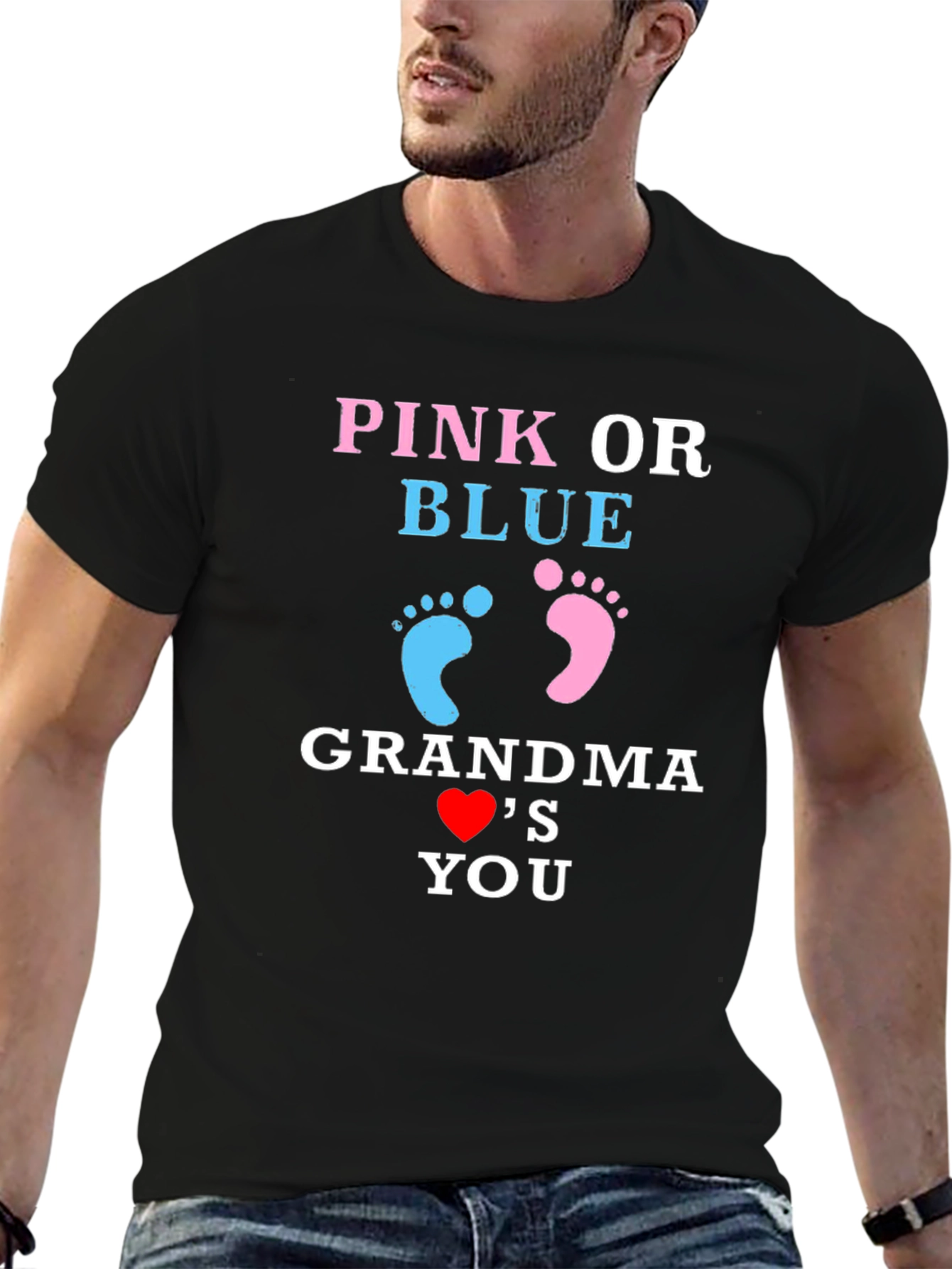 Pink or Blue Grandma Loves You T-Shirt