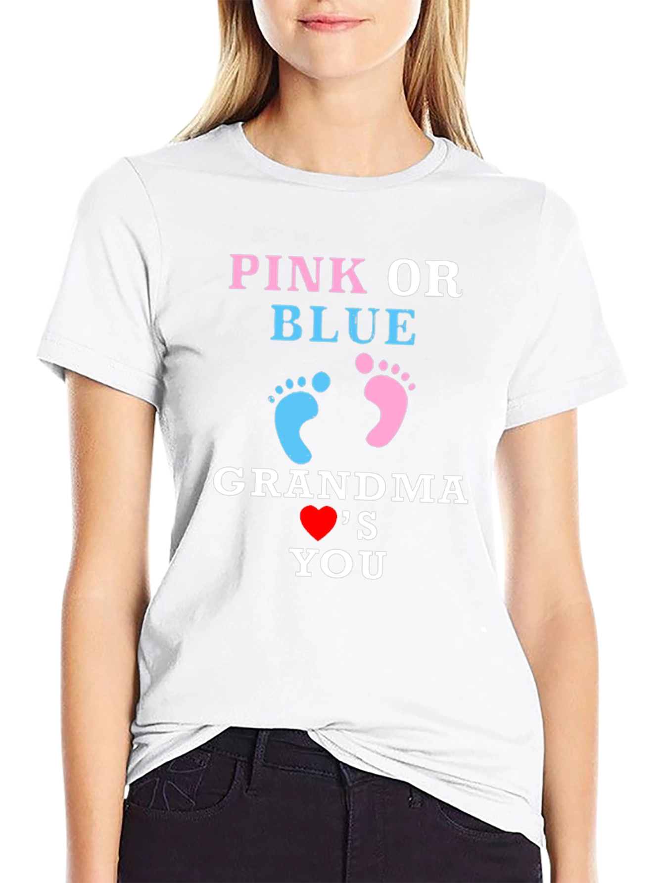 Pink or Blue Grandma Loves You T-Shirt
