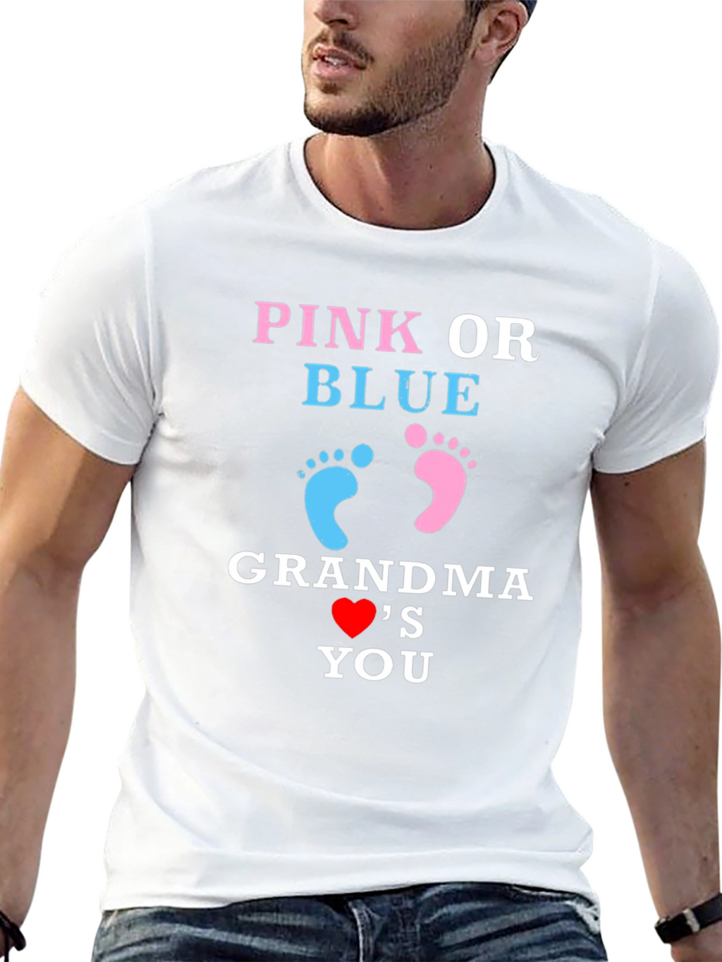 Pink or Blue Grandma Loves You T-Shirt
