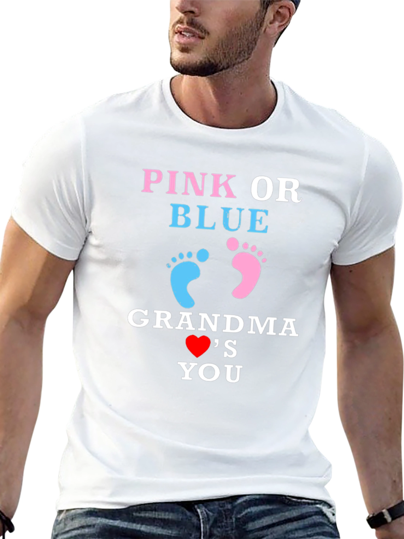 Pink or Blue Grandma Loves You T-Shirt