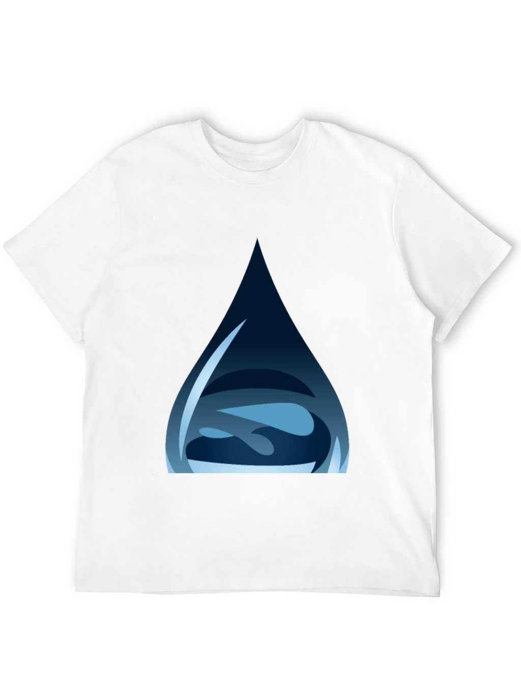 Water Drop Graphic Tee - Stylish Black T-Shirt