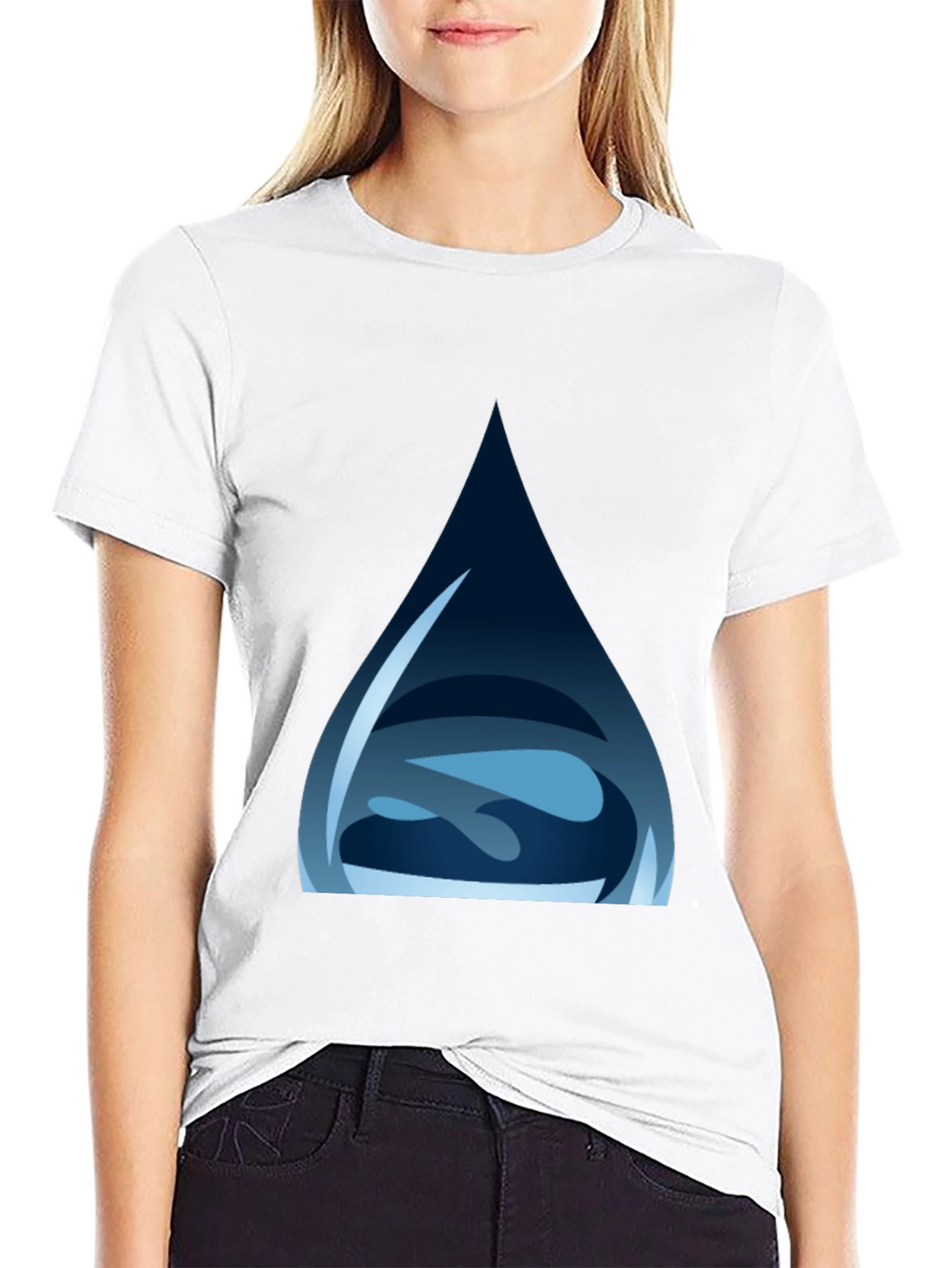 Water Drop Graphic Tee - Stylish Black T-Shirt