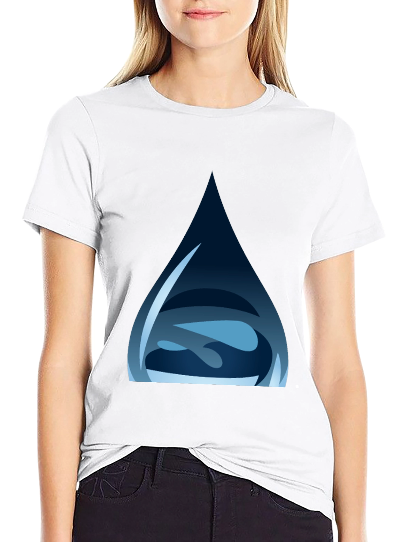 Water Drop Graphic Tee - Stylish Black T-Shirt