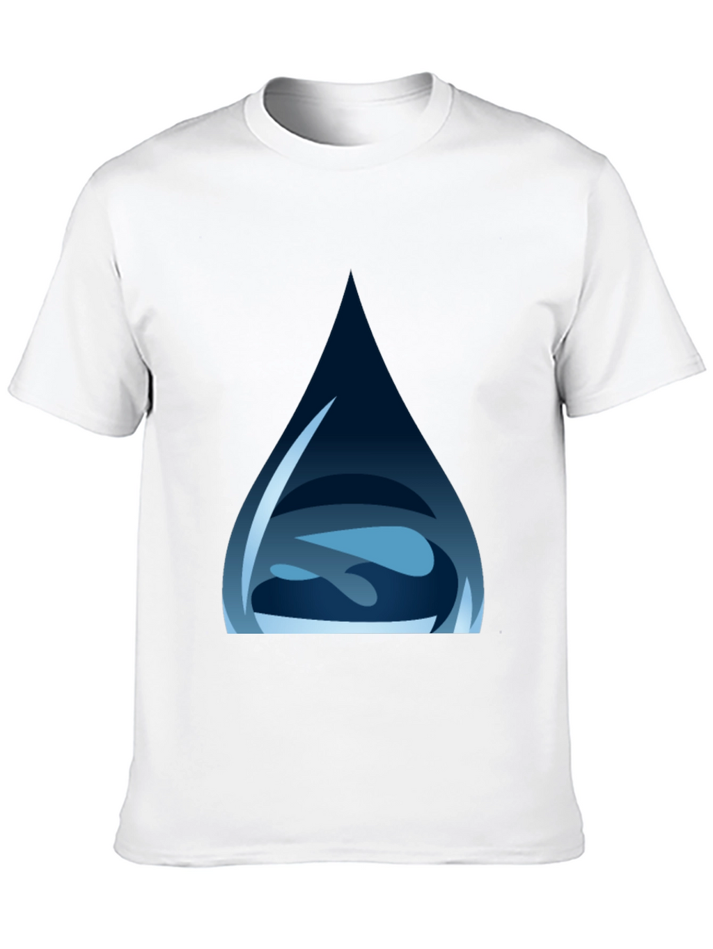 Water Drop Graphic Tee - Stylish Black T-Shirt