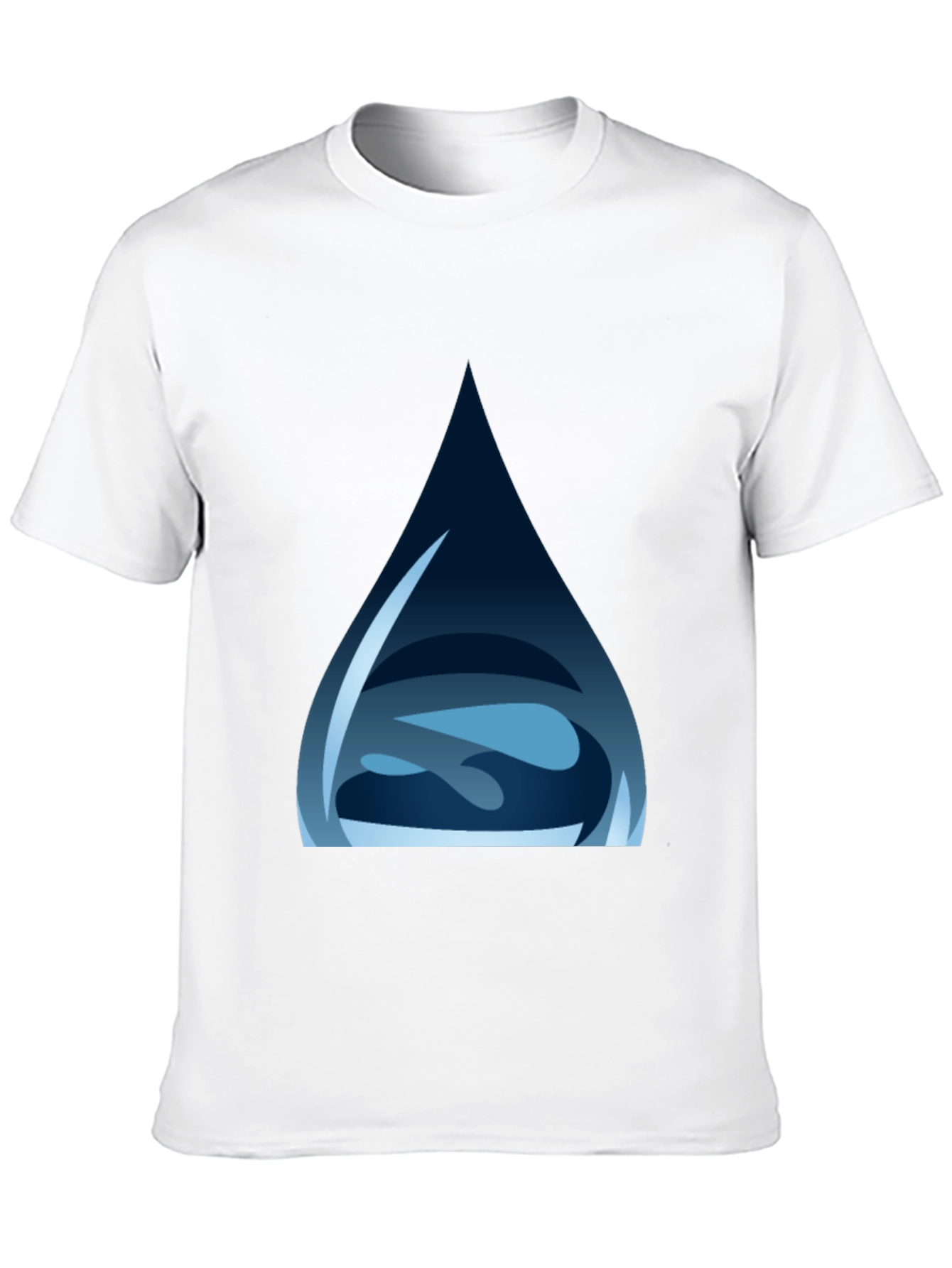 Water Drop Graphic Tee - Stylish Black T-Shirt