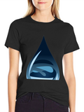 Water Drop Graphic Tee - Stylish Black T-Shirt