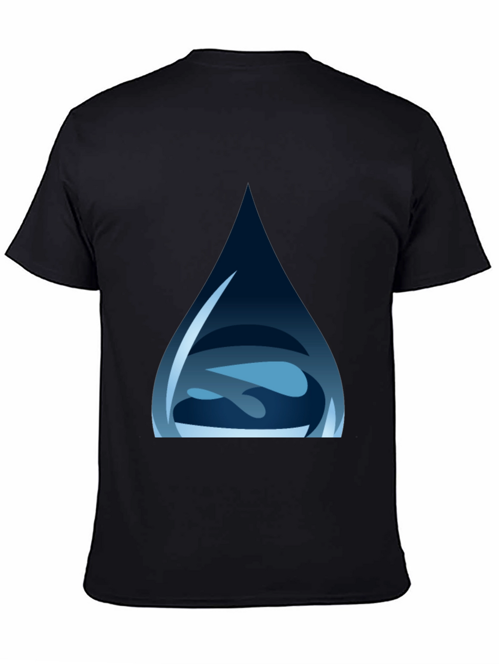 Water Drop Graphic Tee - Stylish Black T-Shirt