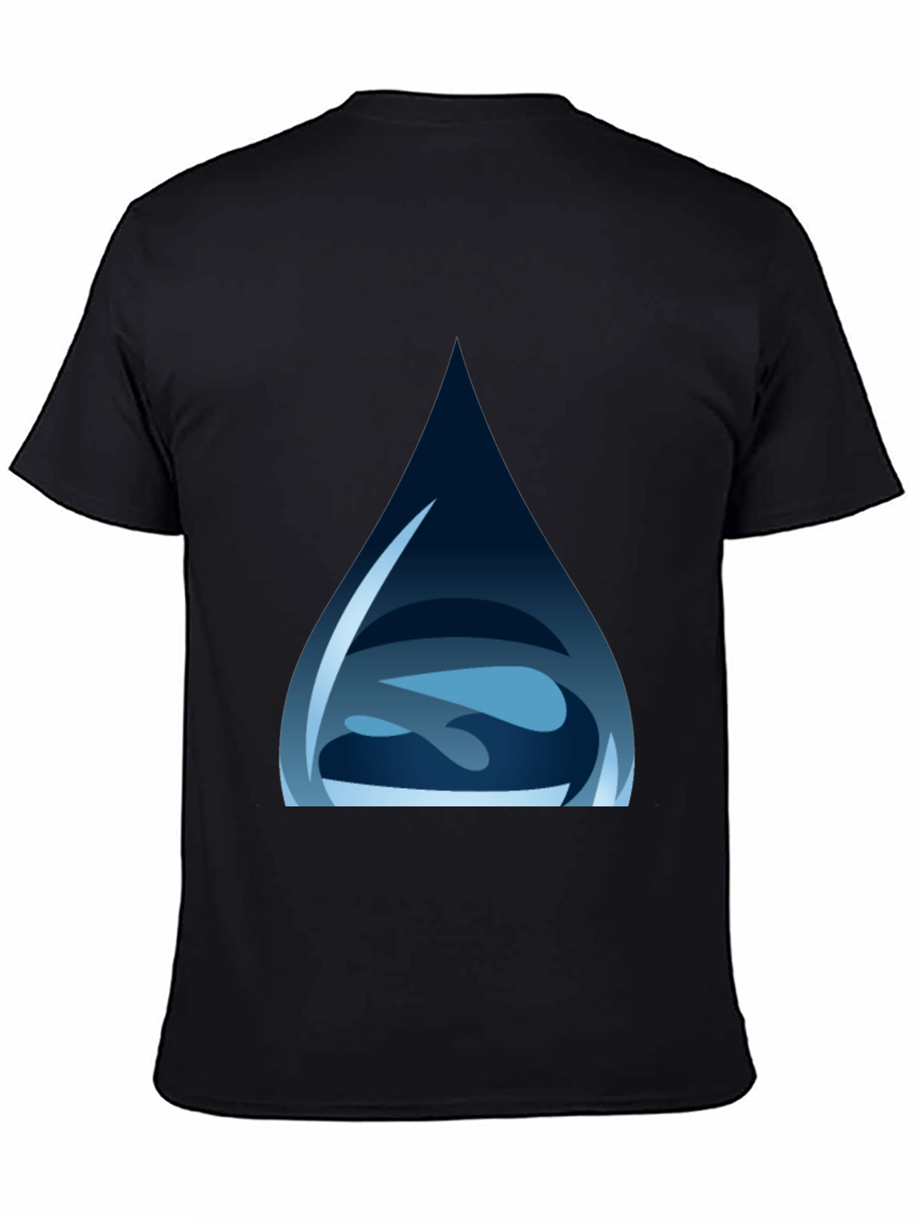 Water Drop Graphic Tee - Stylish Black T-Shirt