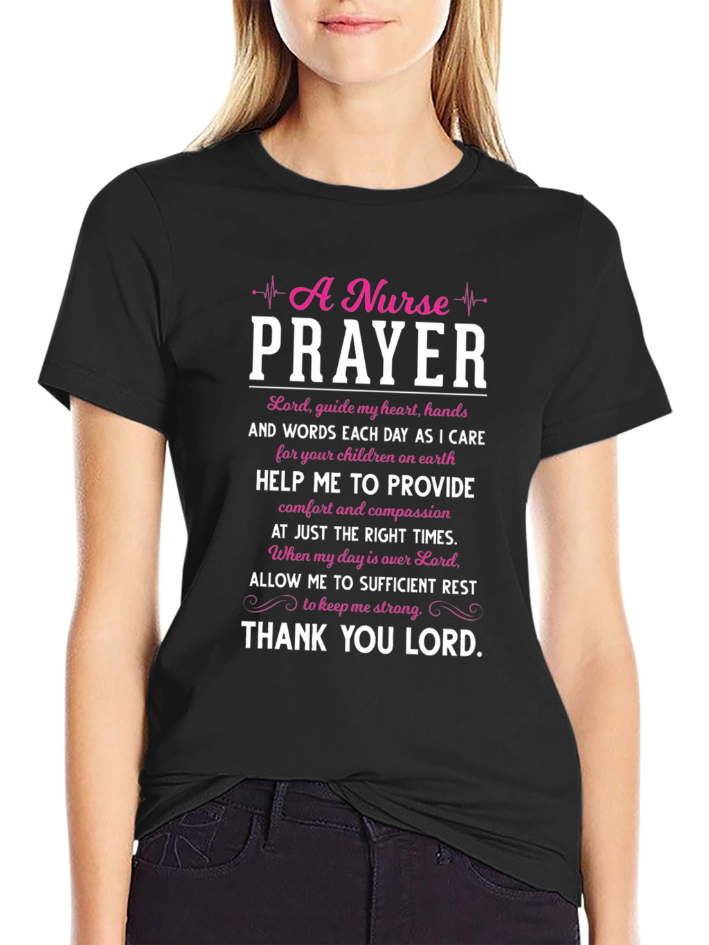 Nurse Prayer Graphic T-Shirt - Inspirational Tee