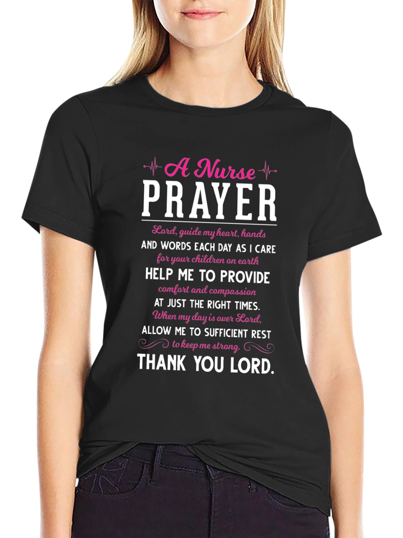 Nurse Prayer Graphic T-Shirt - Inspirational Tee